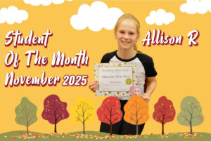 Piano Student of the Month, November 2025