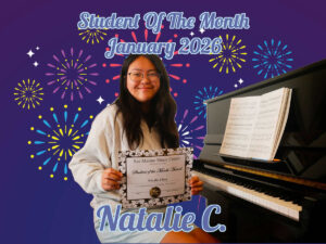 Piano Student of the Month, January 2026