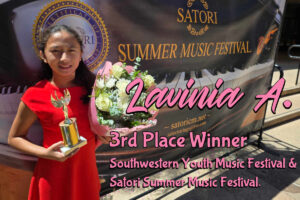Piano Student Earns Two 3rd Place Finishes!